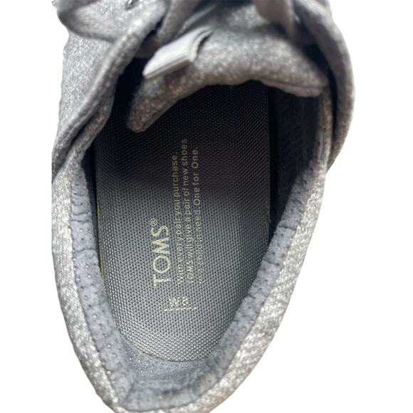 Toms Women's Del Rey Sneaker Casual Shoe in Speckled Gray Women’s Size 8 - Picture 6 of 6